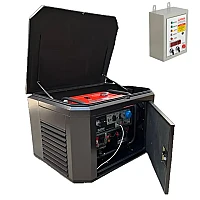 Генератор A-iPower A6000EAX в супертихом зимнем кожухе 1400SS RAL 8019 + блок автозапуска A-iPower 400 В, 25 А