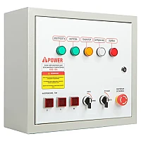 Бензиновый генератор A-iPower A13000TEAX в тихом зимнем кожухе 1600 RAL 8019 + блок автозапуска A-iPower 230В/400В 100А 8 ПИН